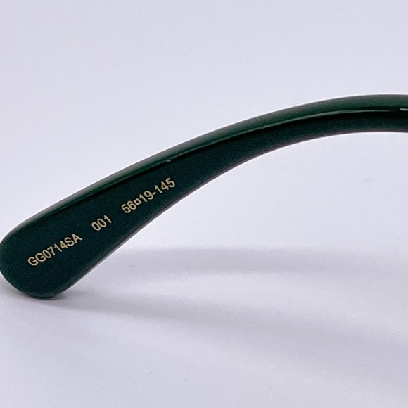 NEW GUCCI GG0714SA 001 BLACK SQUARE GUCCI SUNGLASSES GG0714S - Picture 9 of 12